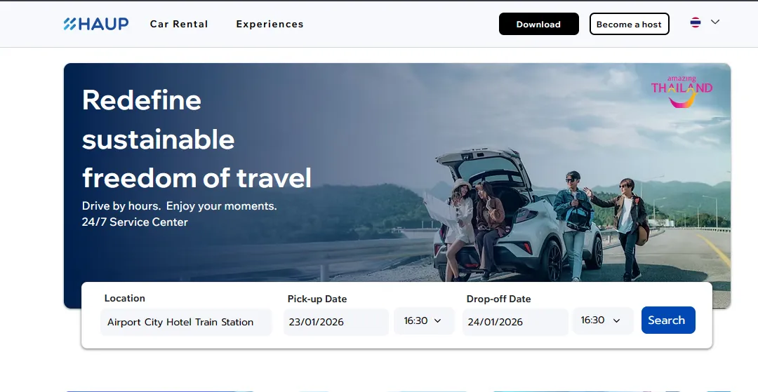 Haupcar Website Homepage Image