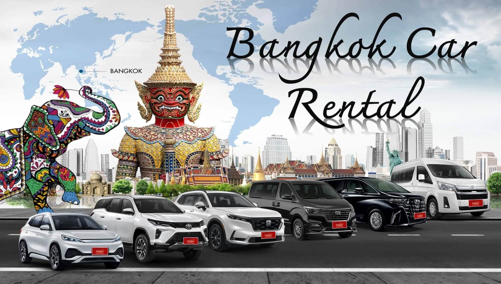 Car rental in Bangkok{sbquo} daily and monthly{sbquo} travel to other provinces{sbquo} how much does it cost?