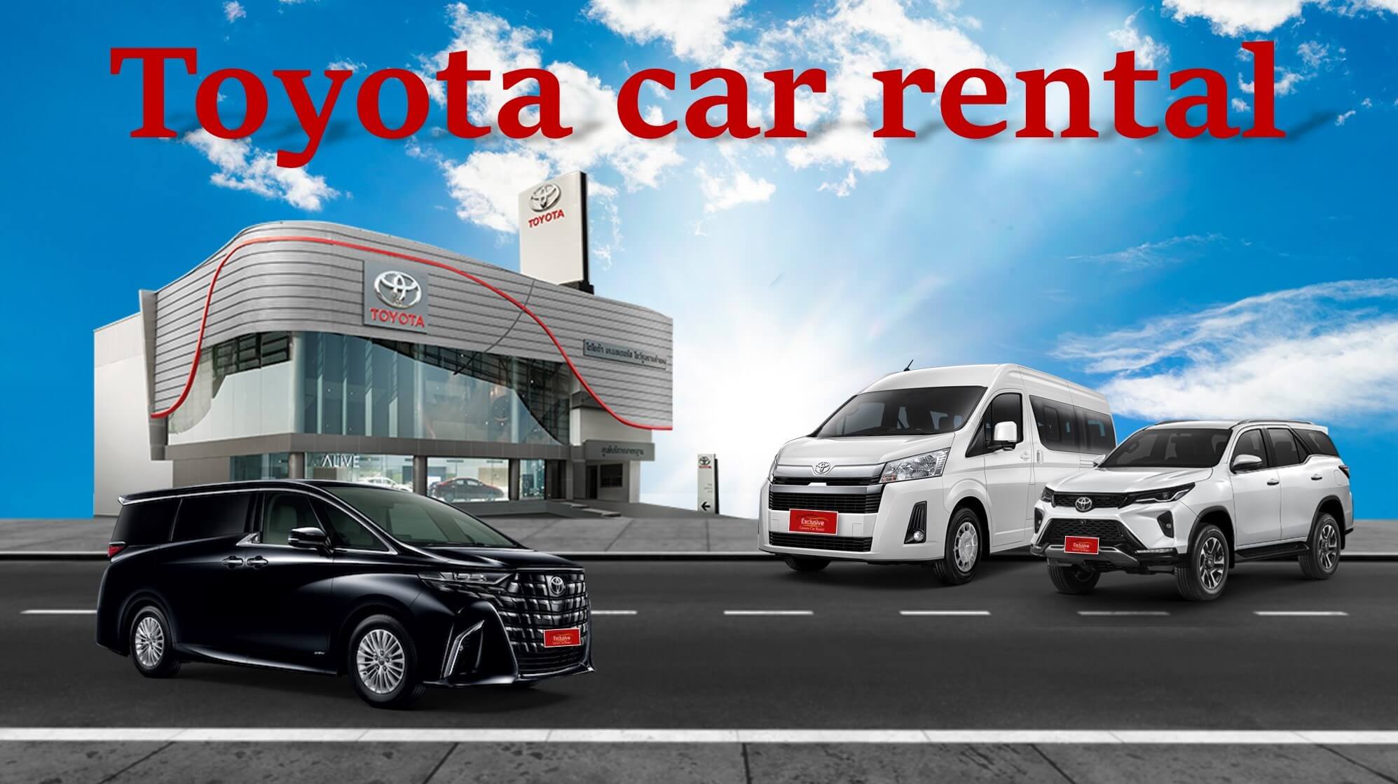 What models of Toyota cars are available for rent? How much do they cost?