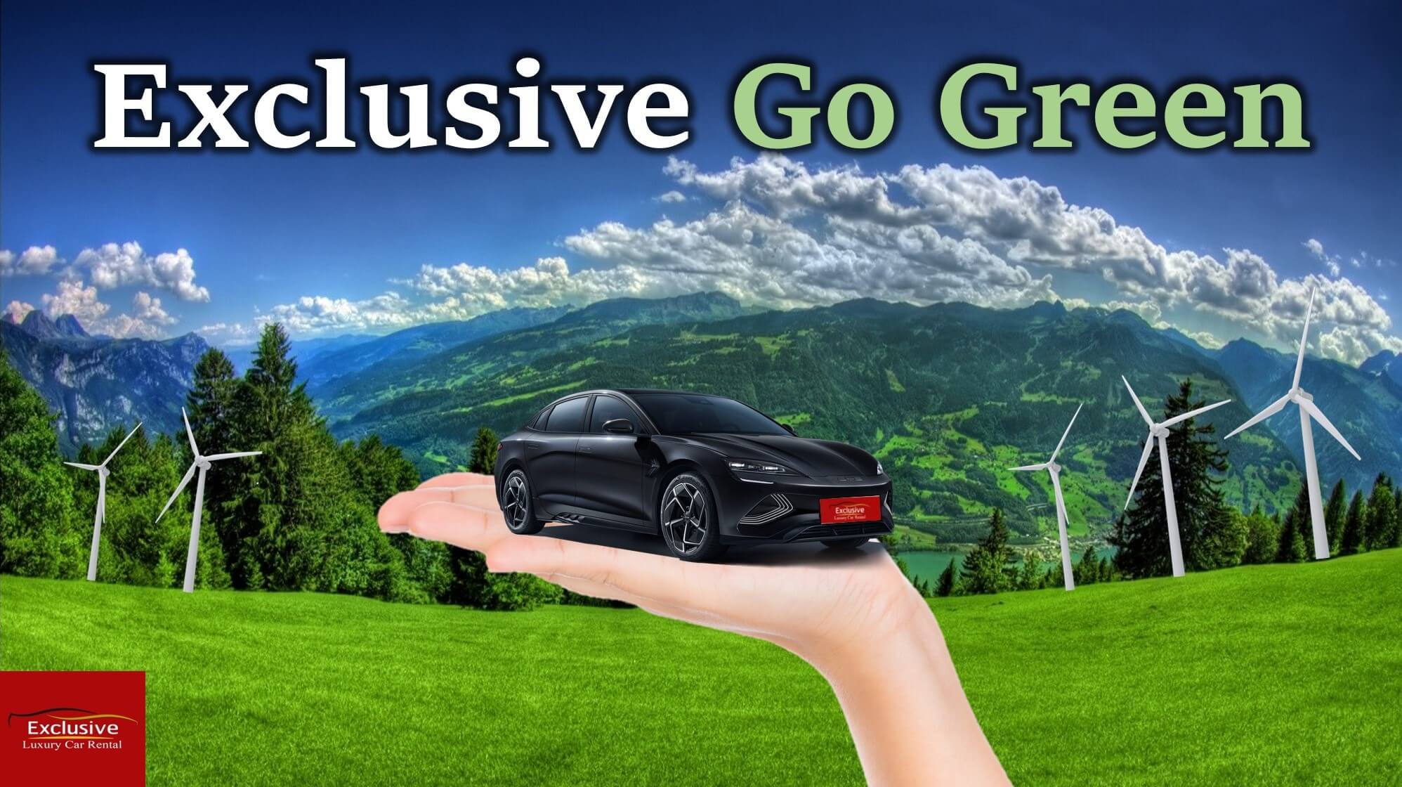 Exclusive Go Green{sbquo} green car rental{sbquo} creating white roads