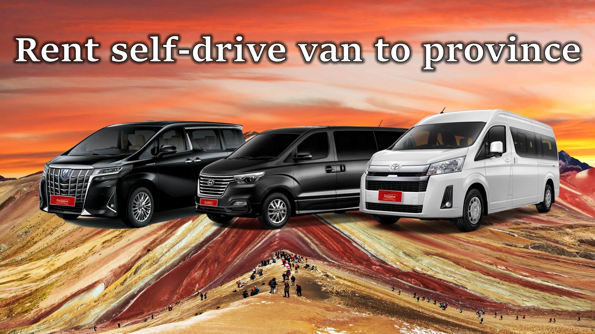 Rent a van to drive yourself to other provinces