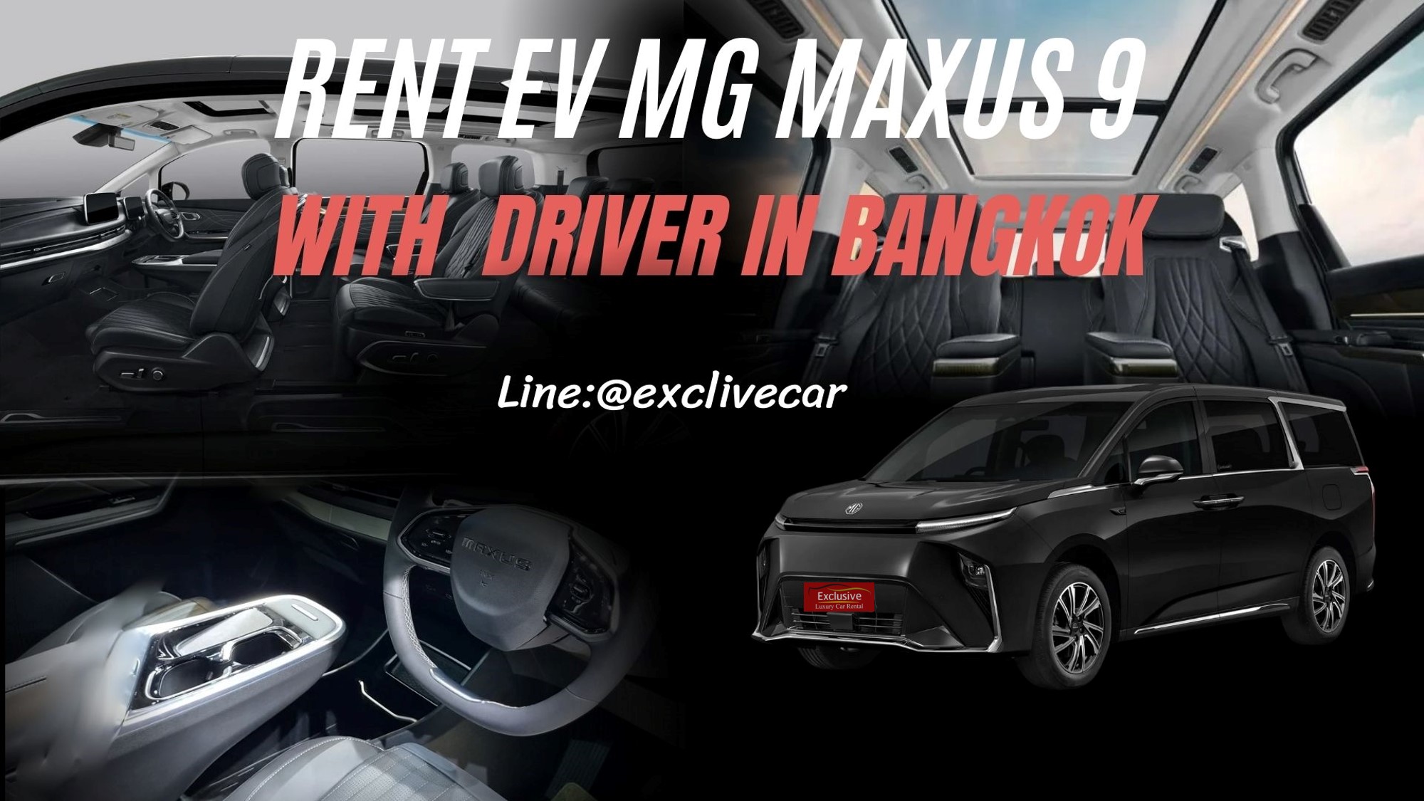 Rent EV MG MAXUS 9 with driver in Bangkok