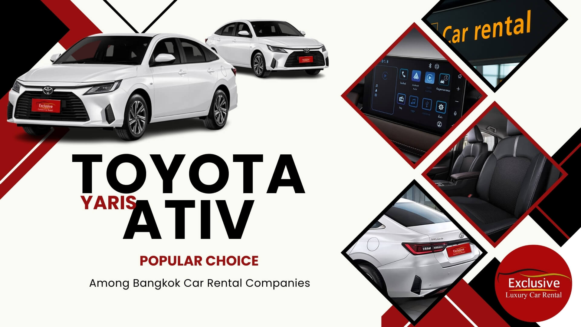 Car rental Bangkok - Toyota Ativ sedan rental