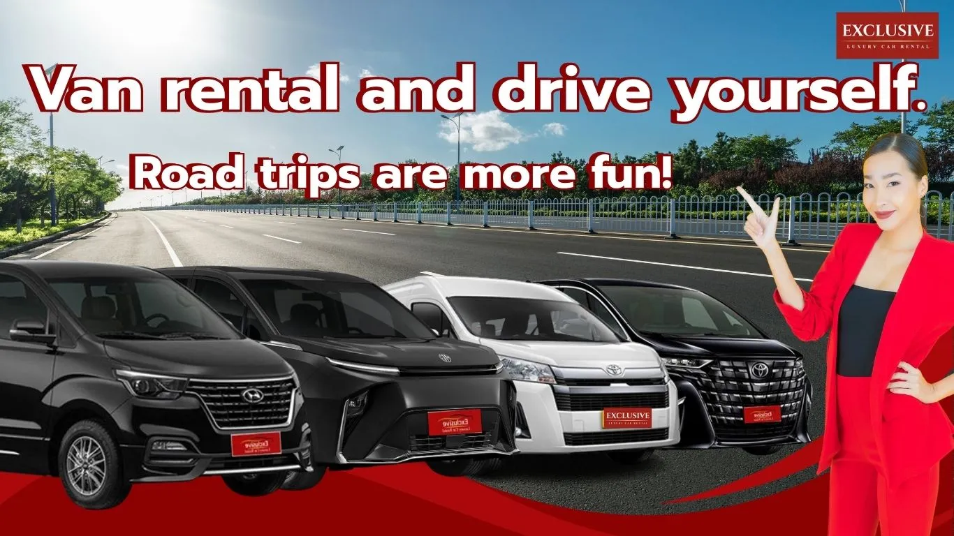 Van rental and drive yourself. Road trips are more fun!