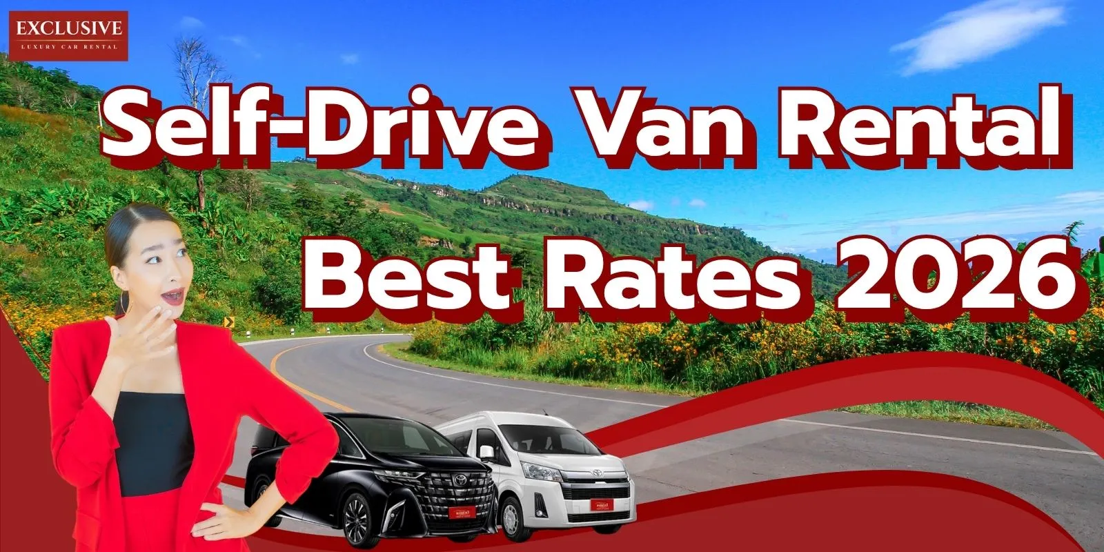 Self-drive van rental Bangkok — Toyota Commuter{sbquo} Hyundai H-1 affordable daily {amp} monthly rates by Exclusive Car Rental