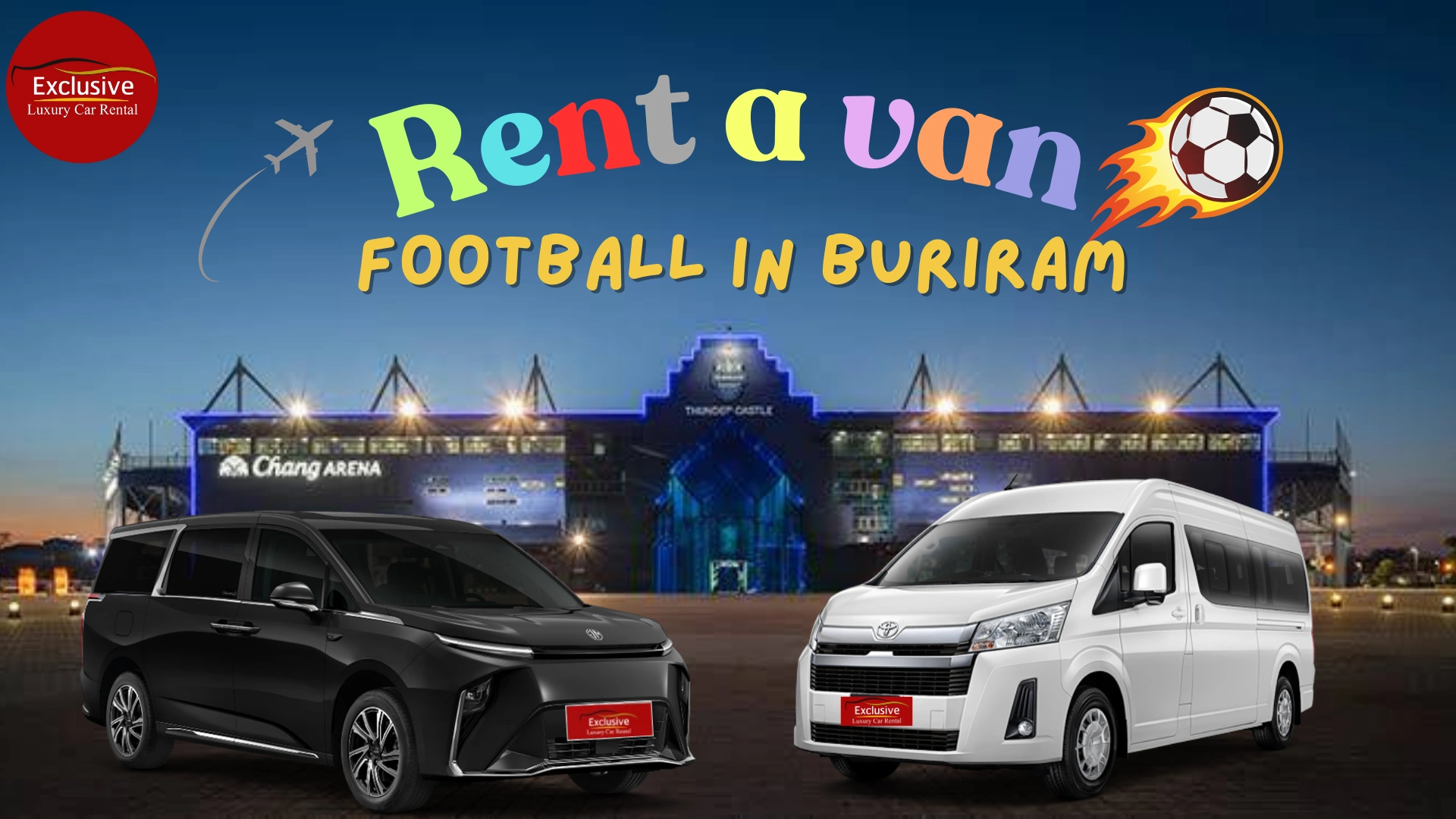 Rent a van to watch football in Buriram with a hot promotion to please customers.
