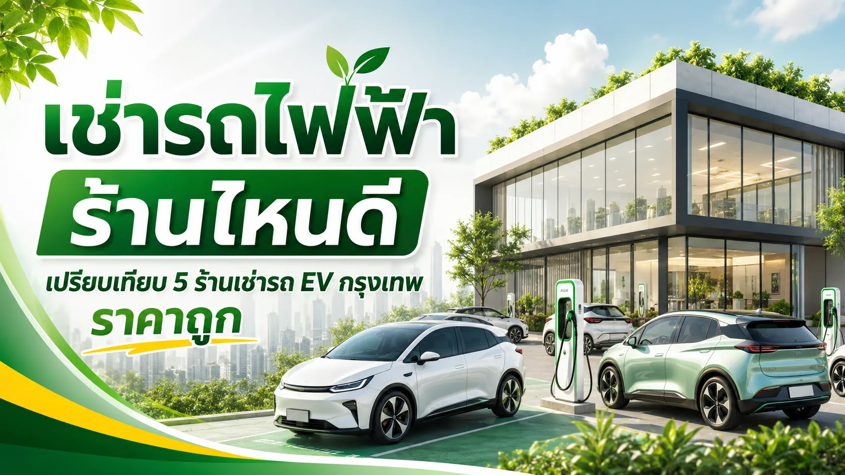 เช่ารถไฟฟ้า ร้านไหนดี เปรียบเทียบ 5 ร้านเช่ารถ EV ในกรุงเทพ ราคาถูก