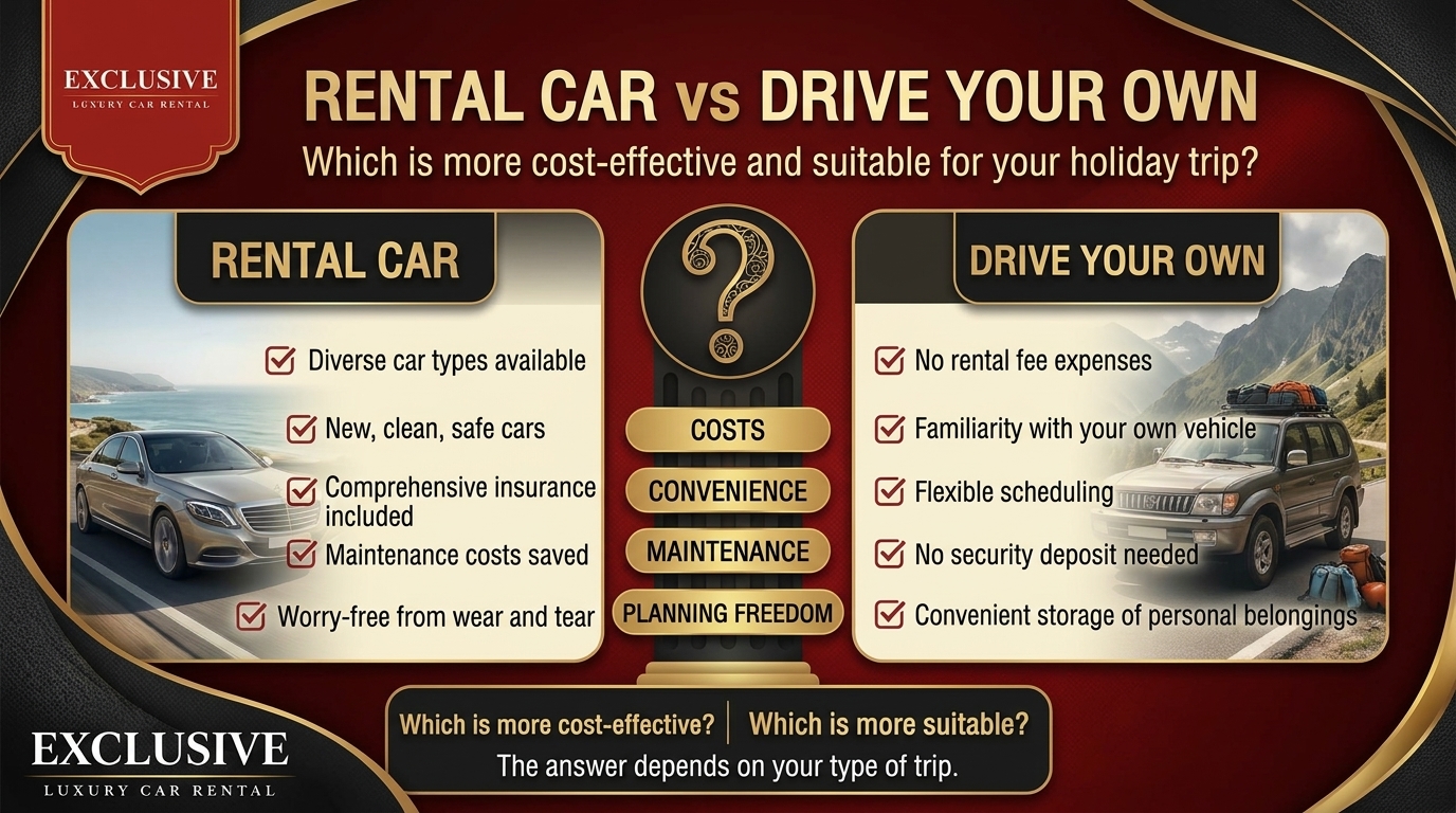 Renting a Car vs. Driving Your Own Car: Which Option Offers Better Value for Your Holiday Trip