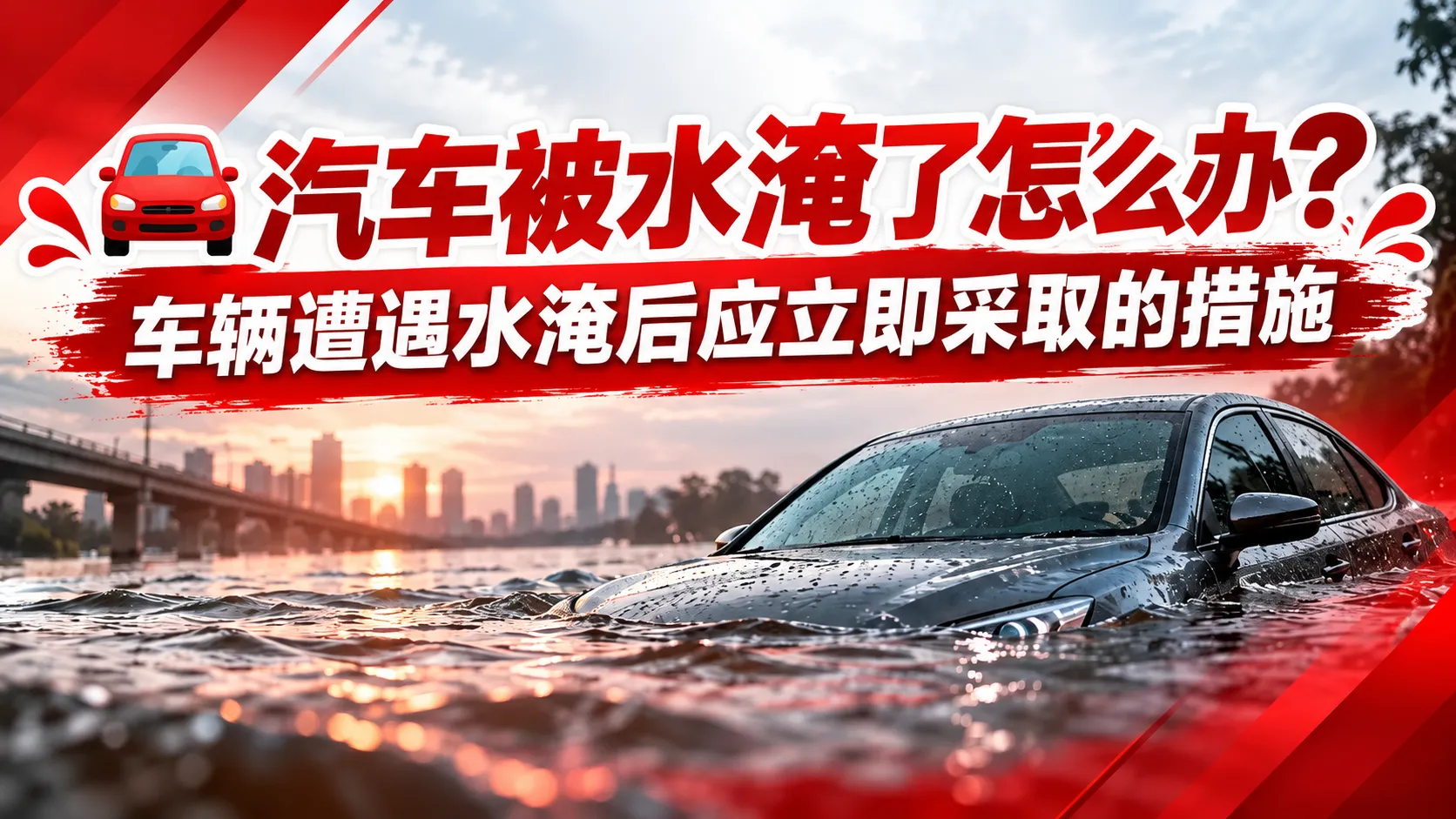 汽车被水淹了怎么办？车辆遭遇水淹后应立即采取的措施