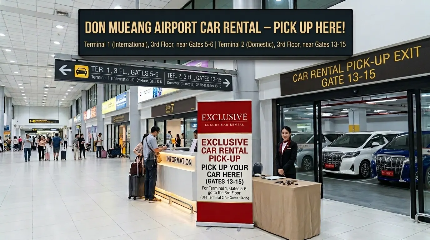 Where to Pick Up a Rental Car at Don Mueang Airport? Where to Pick Up a Rental Car at Don Mueang Airport?