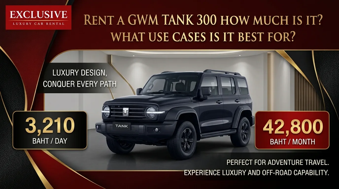 Rent a GWM TANK 300 SUV with Rugged Off-Road Design