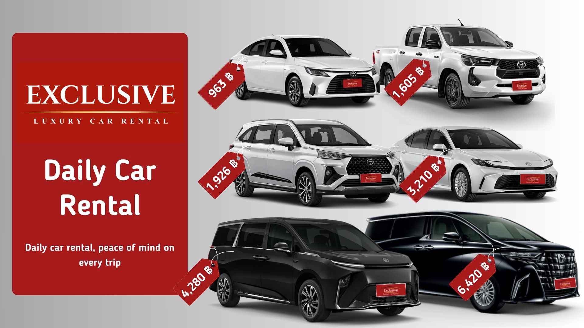 Daily car rental - with a car rental company, great prices, convenient, fast, easy to pick up a rental car in Bangkok