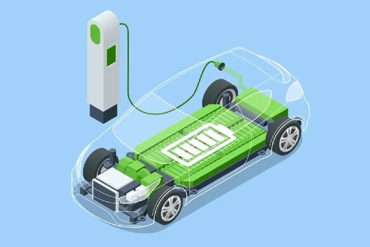 Electric vehicle charging image Visible structural materials