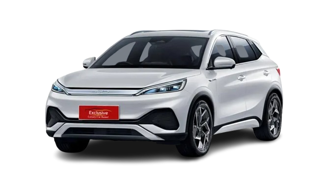 รถไฟฟ้ารุ่น BYD Atto3 สีขาวจากบริษัท Exclusive car Rental 