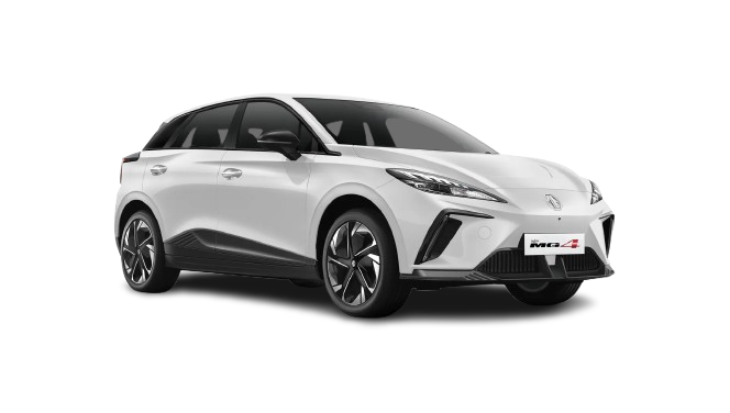 รถยนต์ไฟฟ้า ยี่ห้อ MG4 Electric สีขาว จากบริษัท MG4 Electric