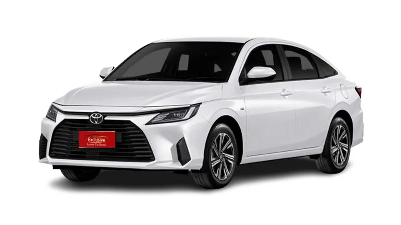 Rent a new Toyota Yaris Ativ in good condition with EXCLUSIVE Car Rental.